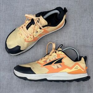 Altra Lone Peak 7 Running Trail Shoes Orange Beige Mesh Sneaker Women's Size 8